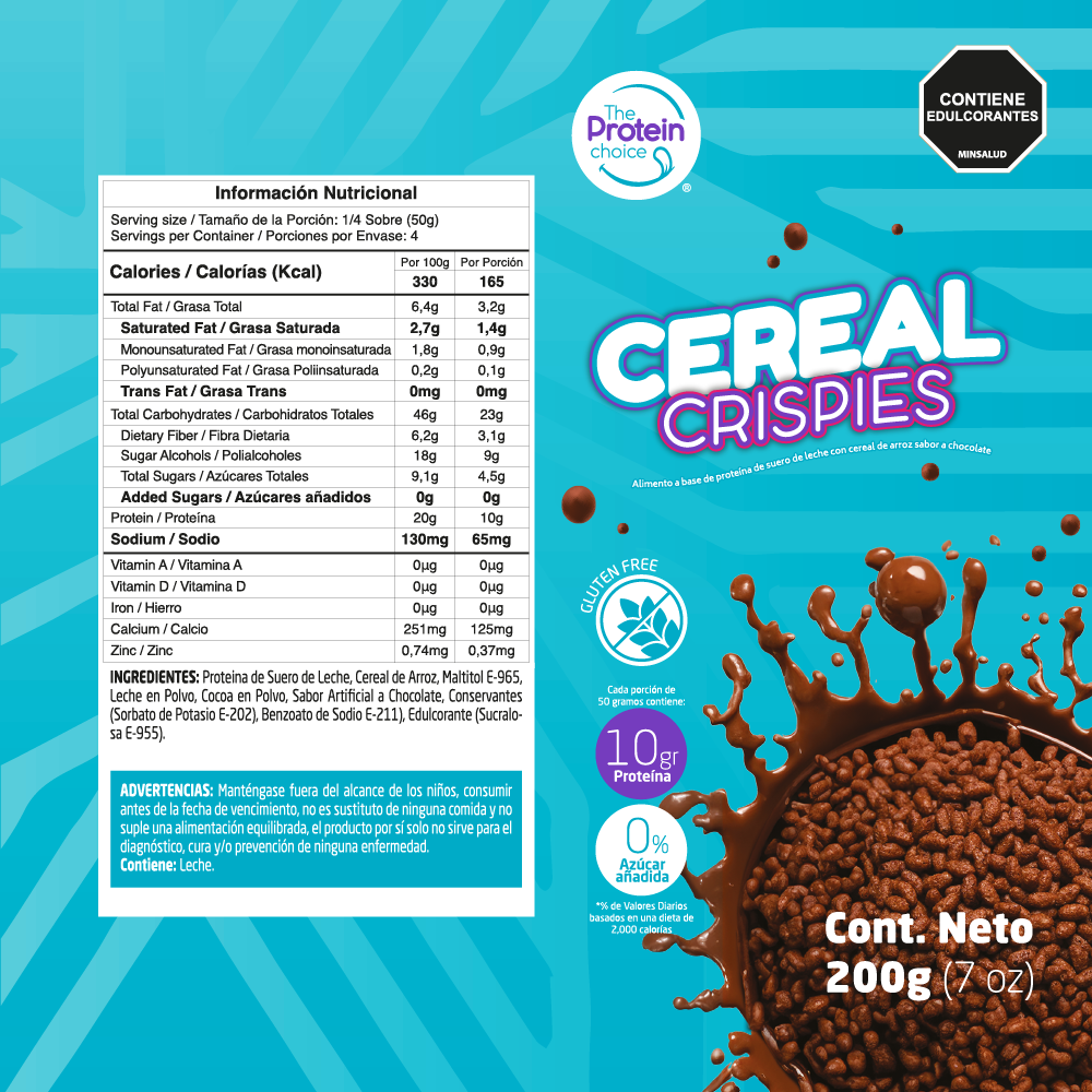 Cereal de proteina The Protein Choice x 200 gr sabor chocolate